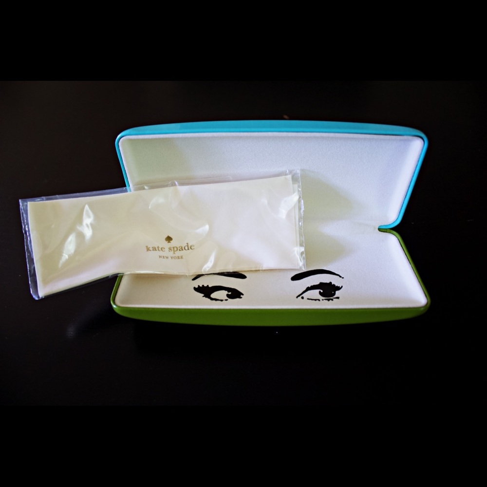 Kate Spade New York Teal & Olive Eyeglasses Case
